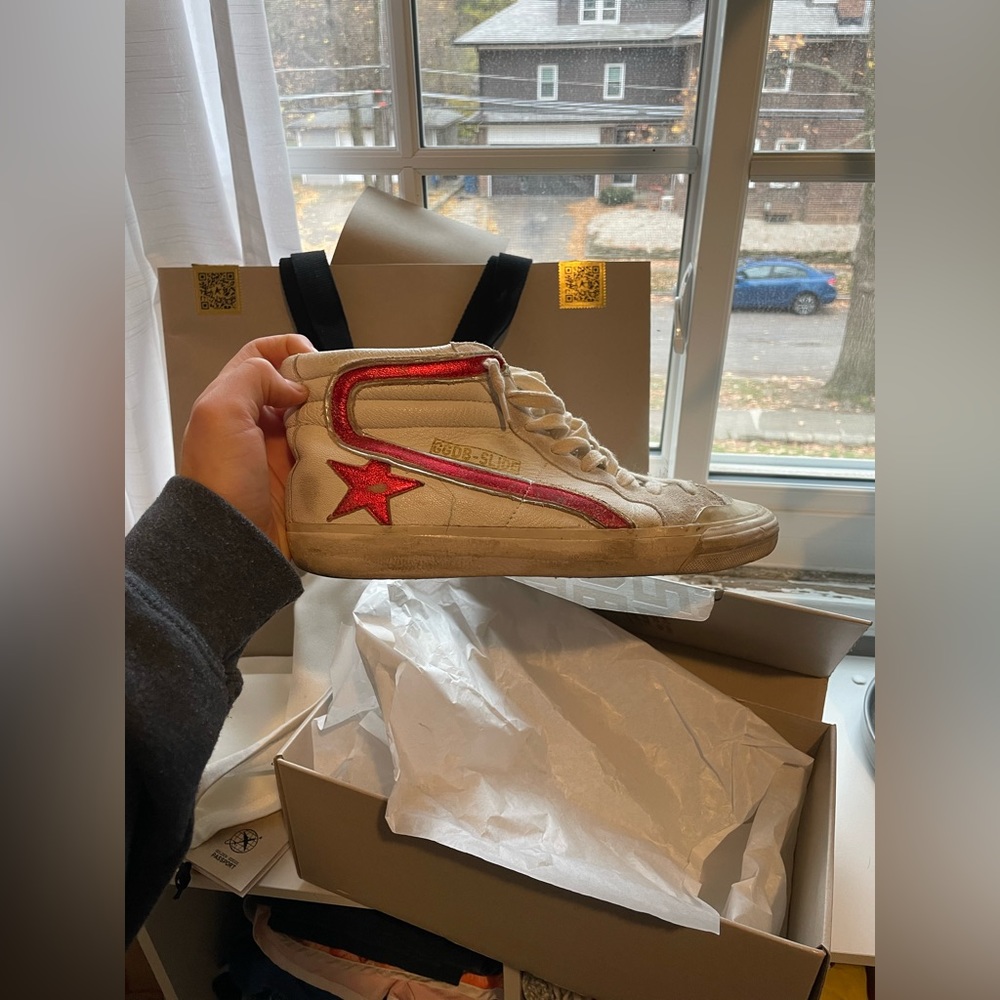 RED GOLDEN GOOSE SLIDE